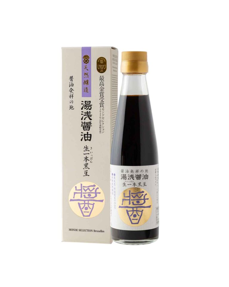 Yuasa Dunkle Sojasauce Ki Ippon Black Soybean Shoyu Verpackung